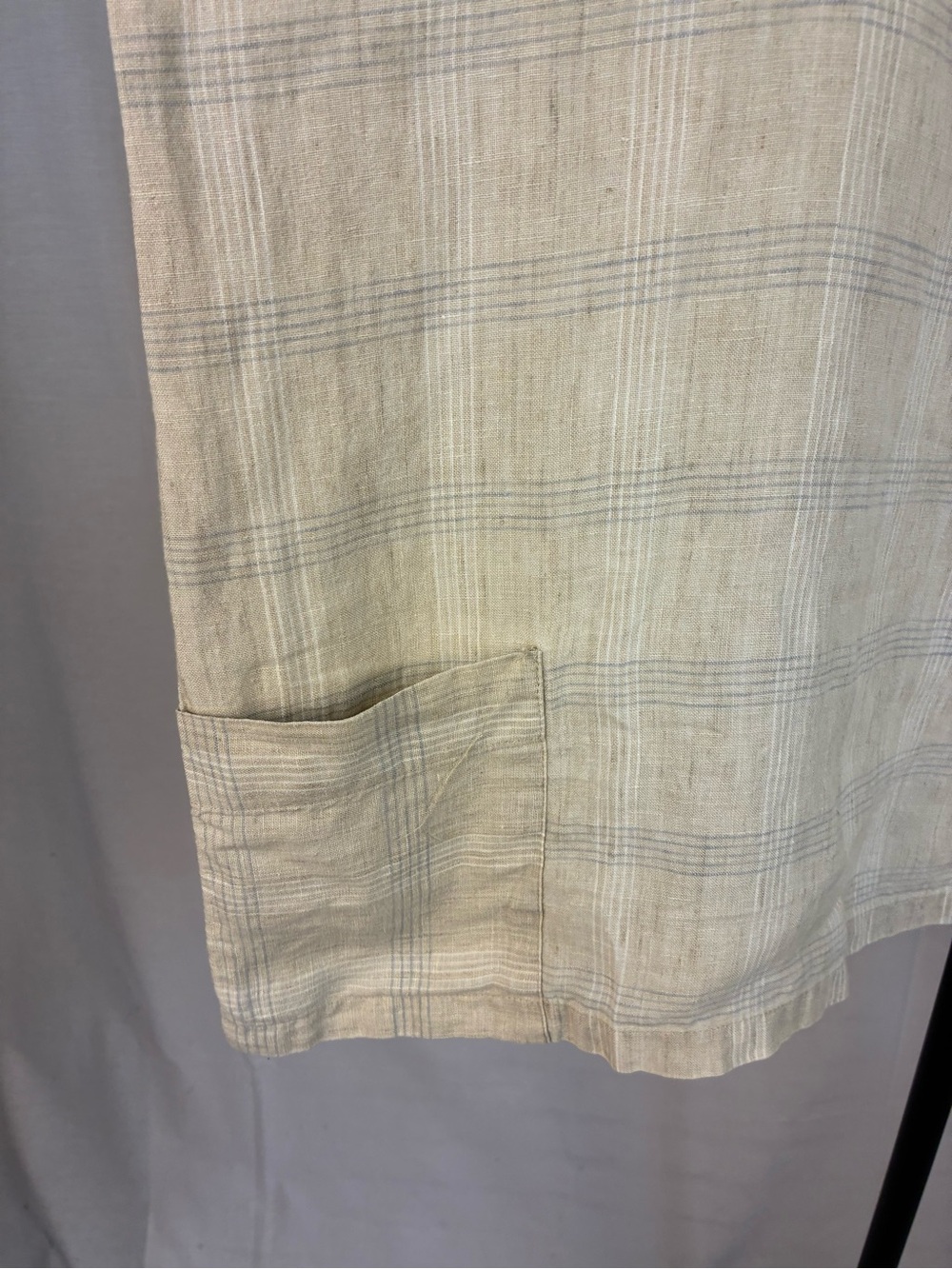 Eileen Fisher Catalan Organic Linen Boxy Plaid Top XL - Picture 5 of 11